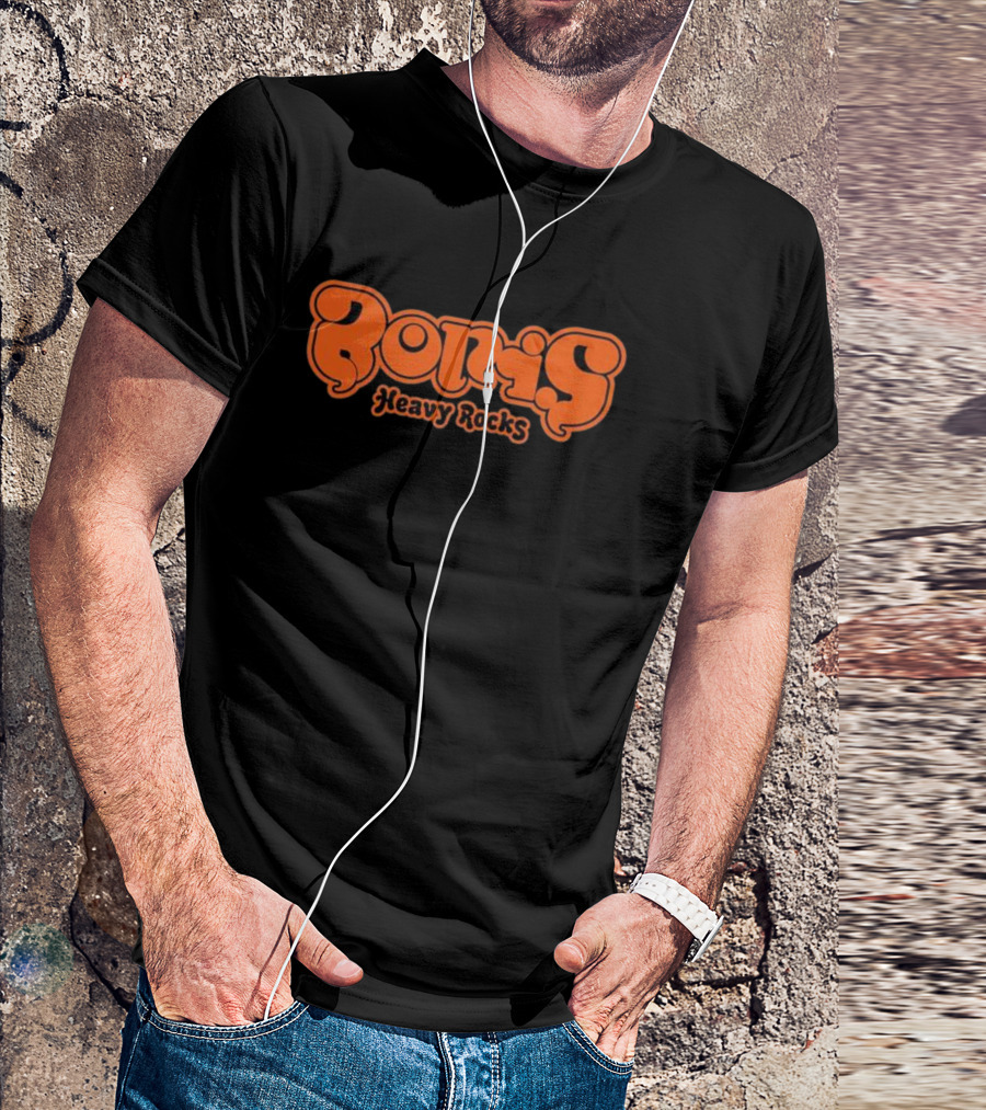 Boris Heavy Rocks Orange Text T-Shirt