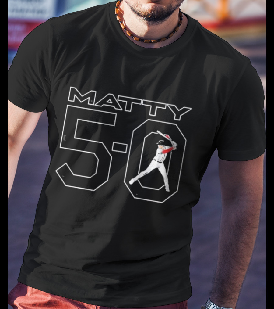 Matty 5-0 Baseball Player Silhouette Matt Olson T-Shirt