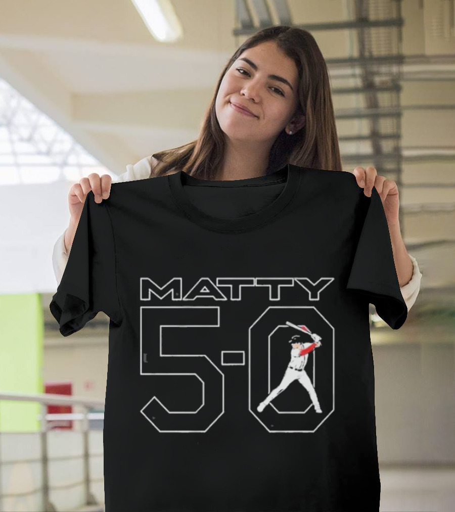 Matty 5-0 Baseball Player Silhouette Matt Olson T-Shirt