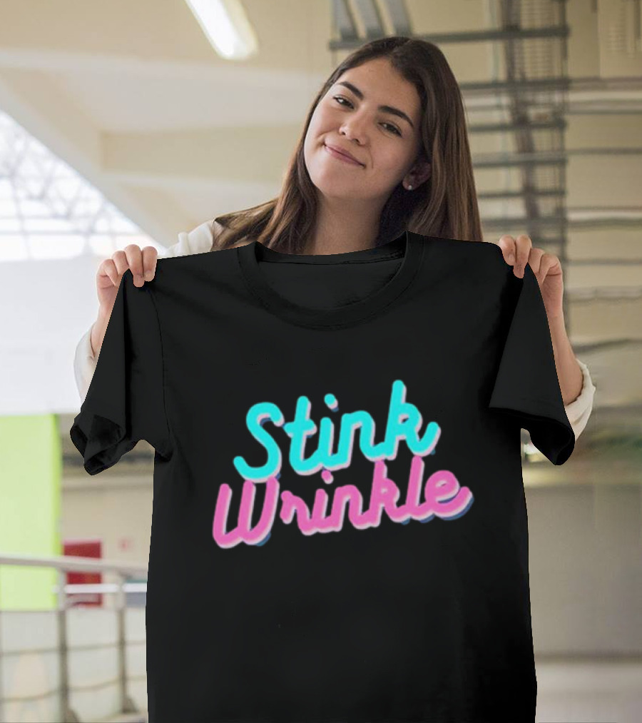 Stink Wrinkle Retro Style Pastel Text T-Shirt