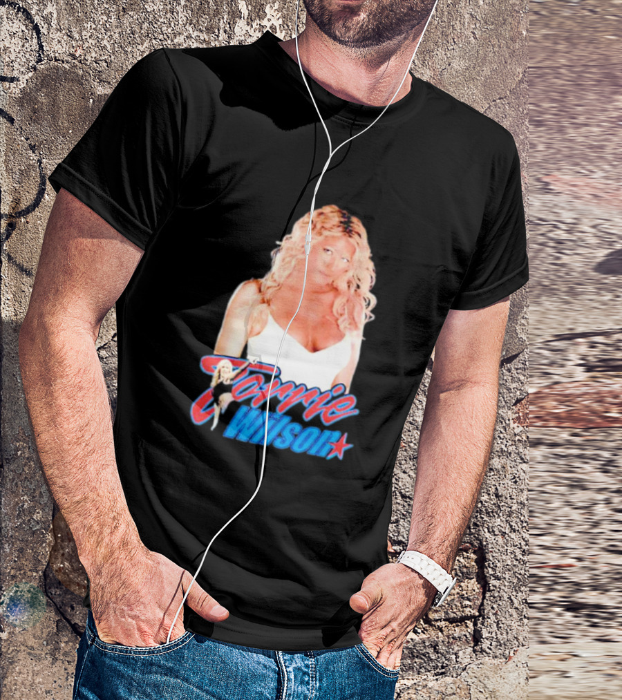 Torrie Wilson Star Text And Photo T-Shirt