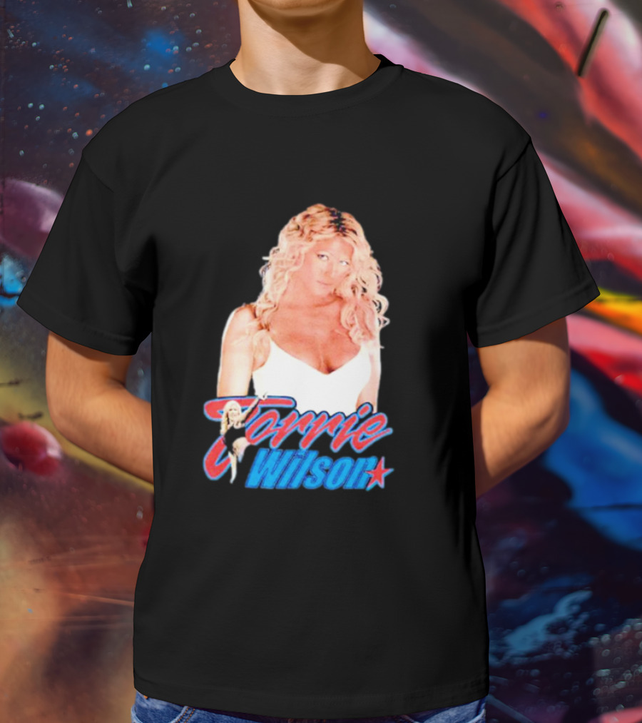 Torrie Wilson Star Text And Photo T-Shirt