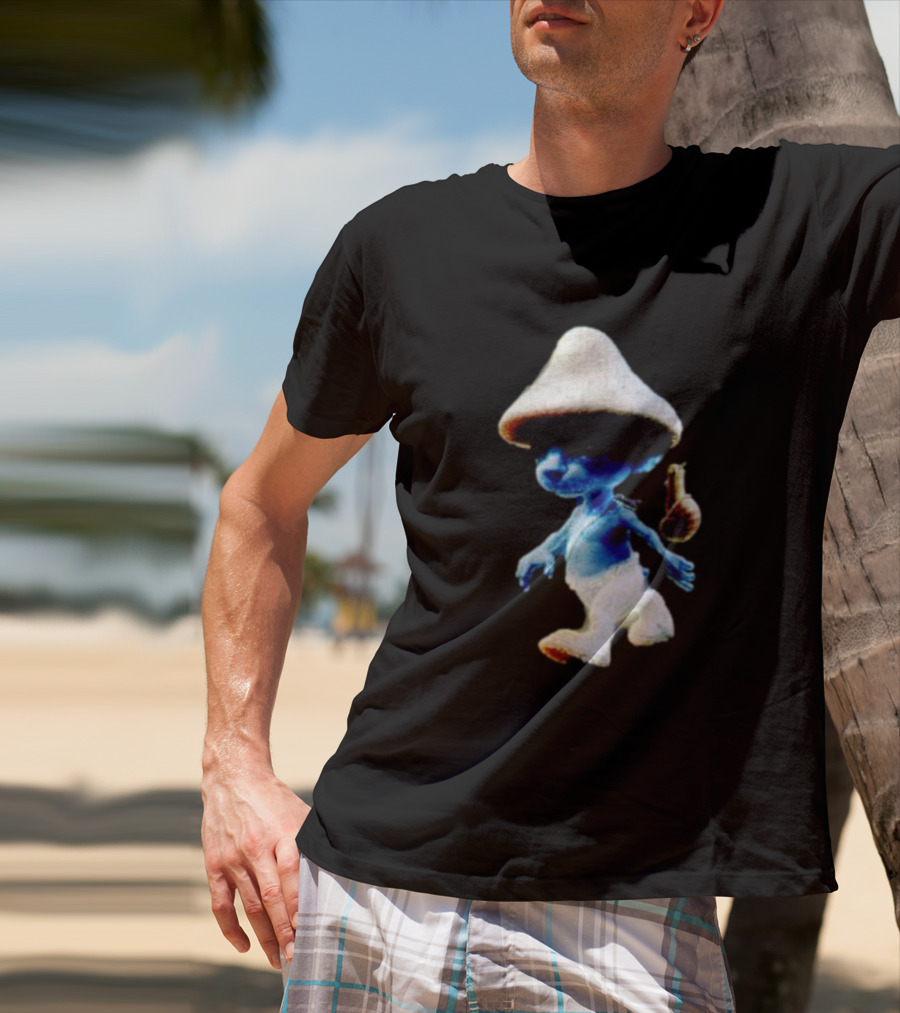 Smurf Cat Funny Mushroom Hat Character T-Shirt