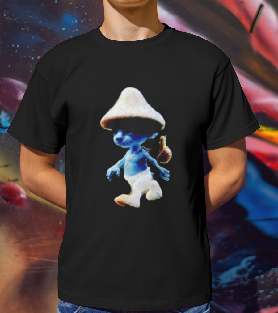 Smurf Cat Funny Mushroom Hat Character T-Shirt