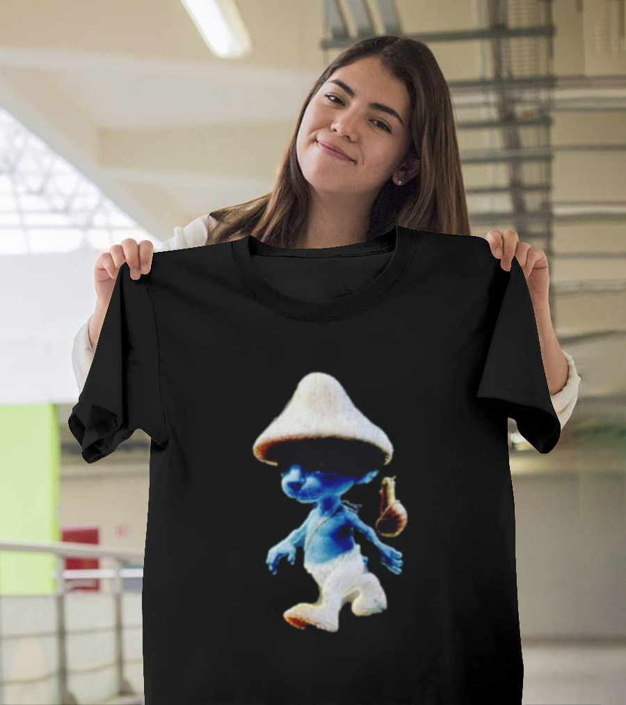 Smurf Cat Funny Mushroom Hat Character T-Shirt
