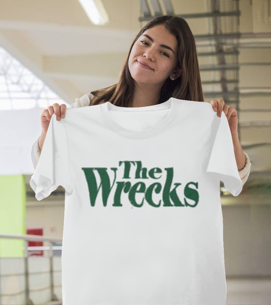 The Wrecks Green Text T-Shirt