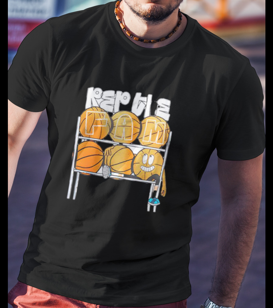 Rep The Fam Volleyball Basketball Balls Cartoon T-Shirt