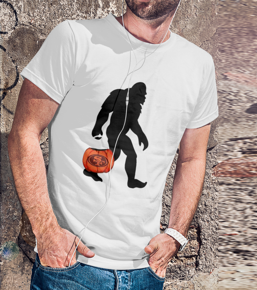 San Francisco 49ers Bigfoot Halloween Pumpkin T-Shirt