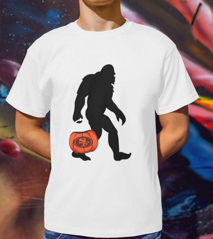 San Francisco 49ers Bigfoot Halloween Pumpkin T-Shirt