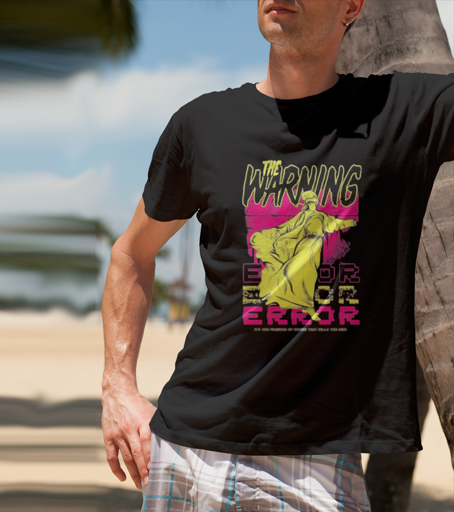 The Warning Error Freedom Of Choice Kills Mind Statue Neon Graffiti T-Shirt