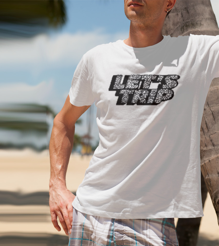 LET’S TRIP Floral Typography T-Shirt