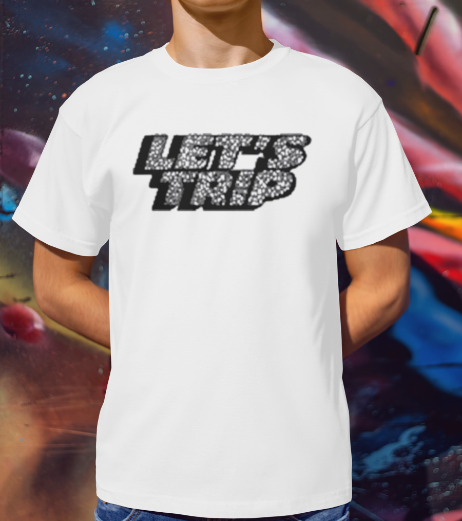 LET’S TRIP Floral Typography T-Shirt