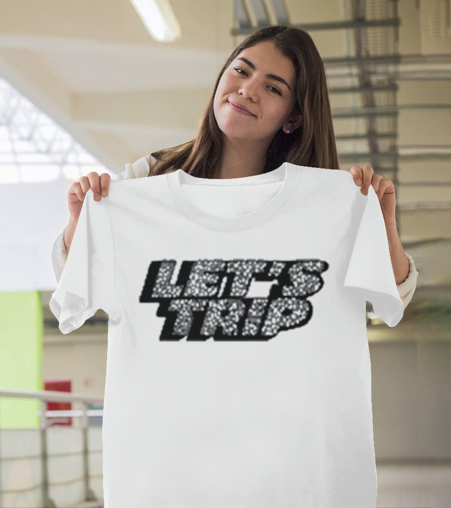 LET’S TRIP Floral Typography T-Shirt
