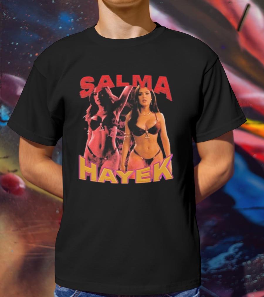 Salma Hayek Retro Style Double Image T-Shirt