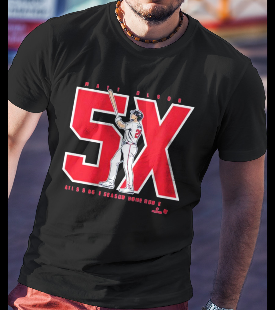 Matt Olson Atlanta 5X Single Season Home Run Record T-Shirt