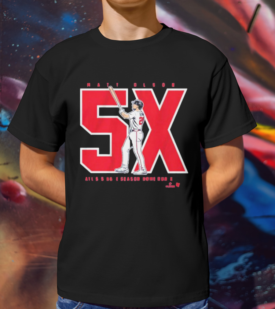 Matt Olson Atlanta 5X Single Season Home Run Record T-Shirt