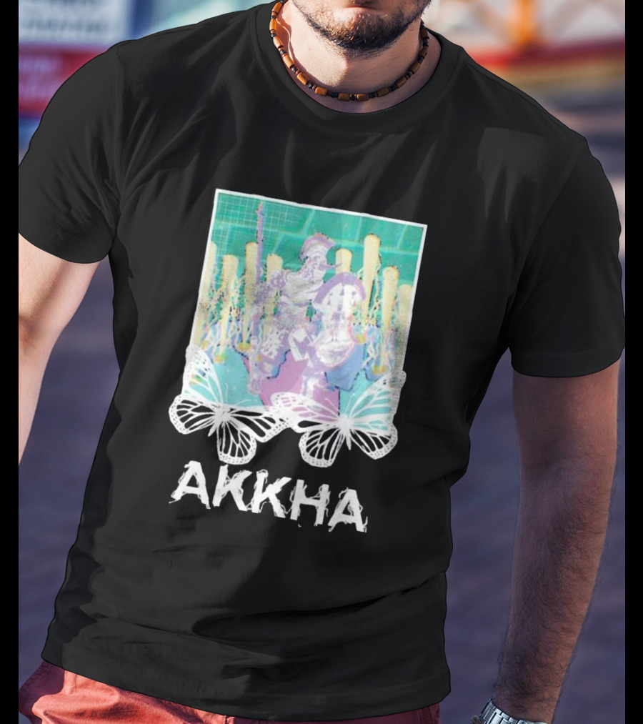 Akkha Warrior With Butterflies And Spartan T-Shirt