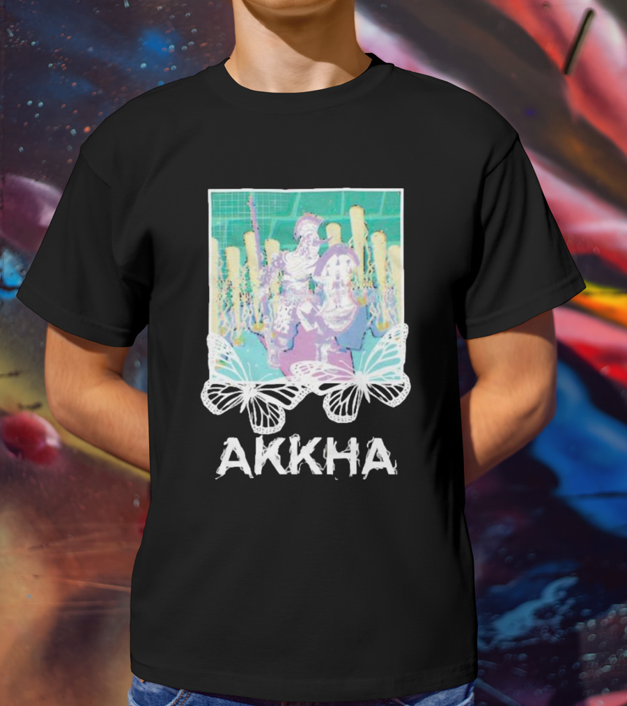 Akkha Warrior With Butterflies And Spartan T-Shirt