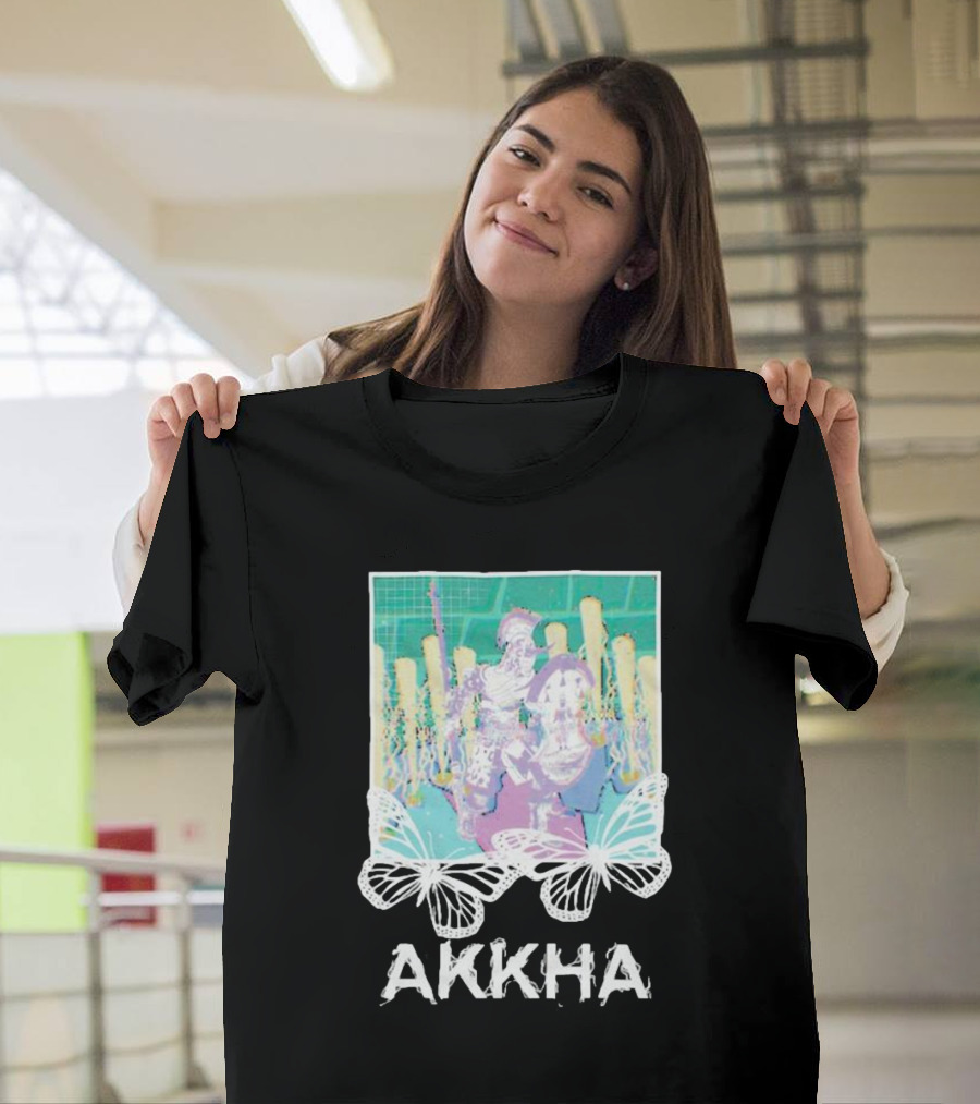 Akkha Warrior With Butterflies And Spartan T-Shirt