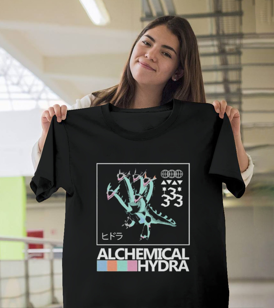 Alchemical Hydra 333 Japanese Symbols T-Shirt