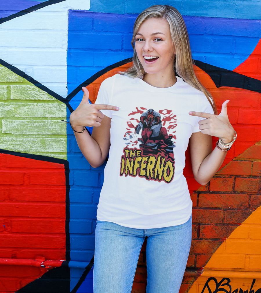 Zuk The Inferno Warrior With Fiery Background T-Shirt