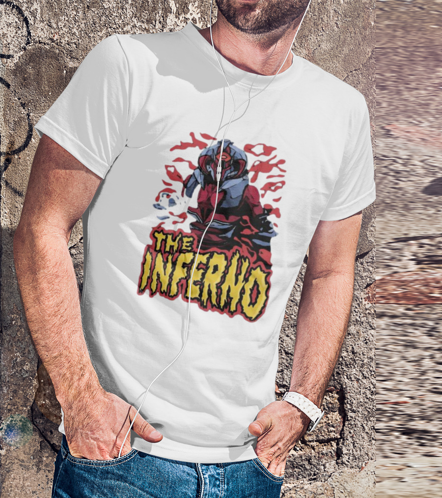 Zuk The Inferno Warrior With Fiery Background T-Shirt