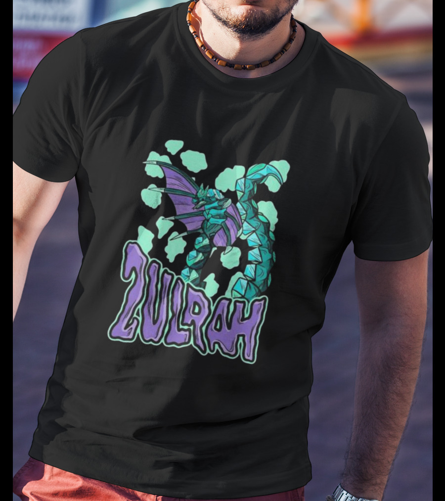 Zulrah Serpent Dragon Purple And Teal Fantasy T-Shirt