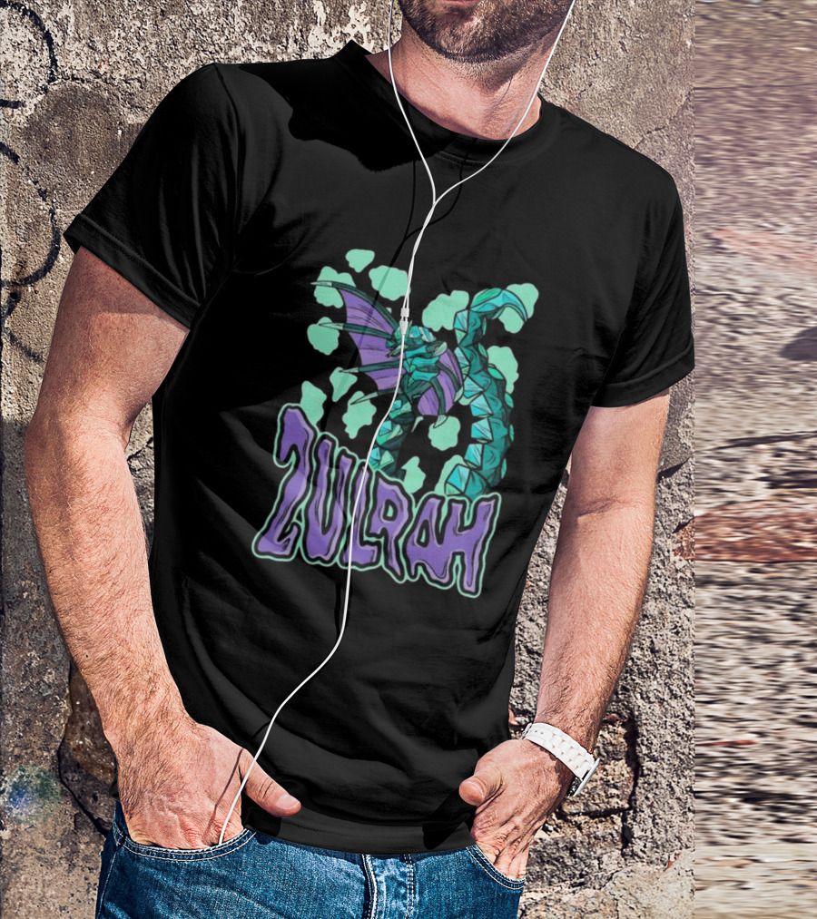 Zulrah Serpent Dragon Purple And Teal Fantasy T-Shirt