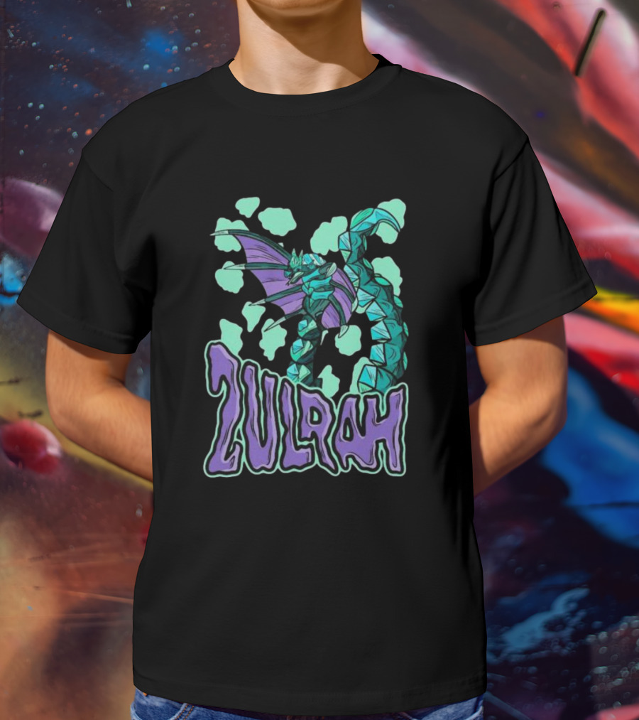 Zulrah Serpent Dragon Purple And Teal Fantasy T-Shirt