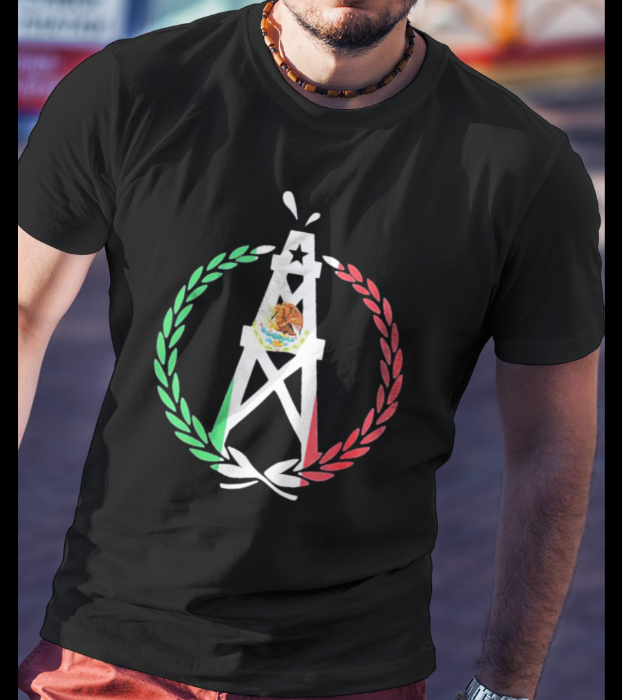 Paul Wall Mexico Flag Oil Rig Emblem T-Shirt