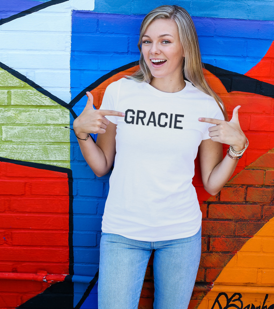 Gracie White Varsity T-Shirt