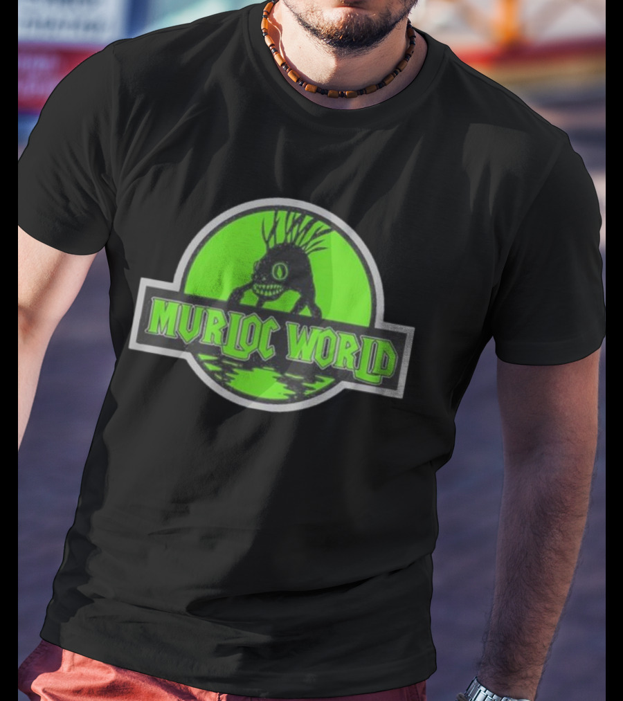 Murloc World Jurassic Symbol Green Creature T-Shirt