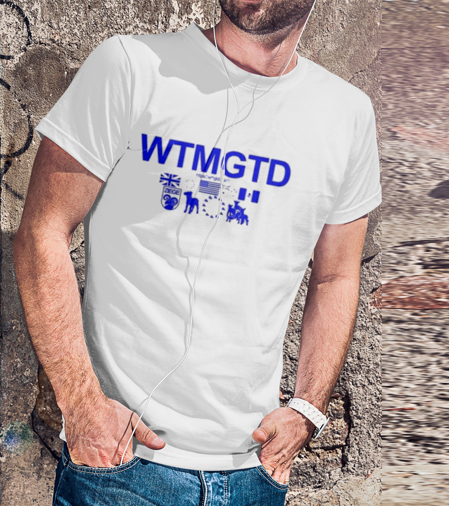 WTMGTD WaitImGoated ZEGE Goat Flag Icons T-Shirt