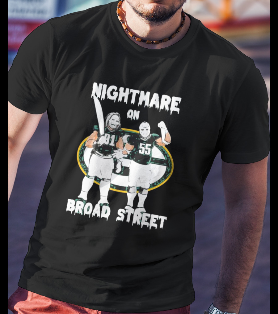 Nightmare On Broad Street 91 55 Football Players T-Shirt