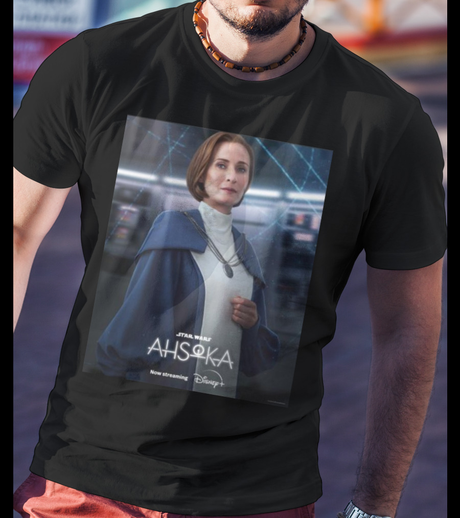 Star Wars Ahsoka Now Streaming Disney Plus Mon Mothma Character T-Shirt