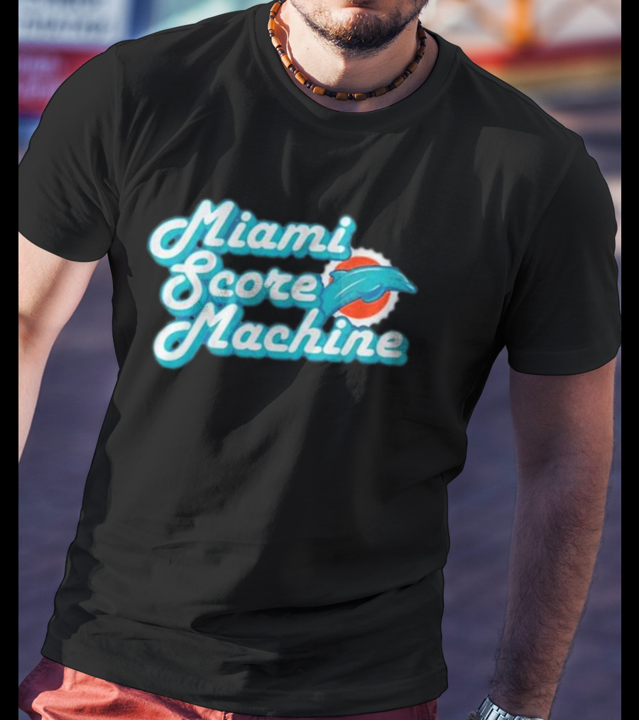 Miami Dolphins Score Machine Retro T-Shirt