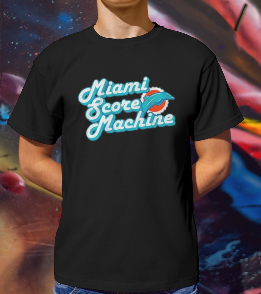 Miami Dolphins Score Machine Retro T-Shirt