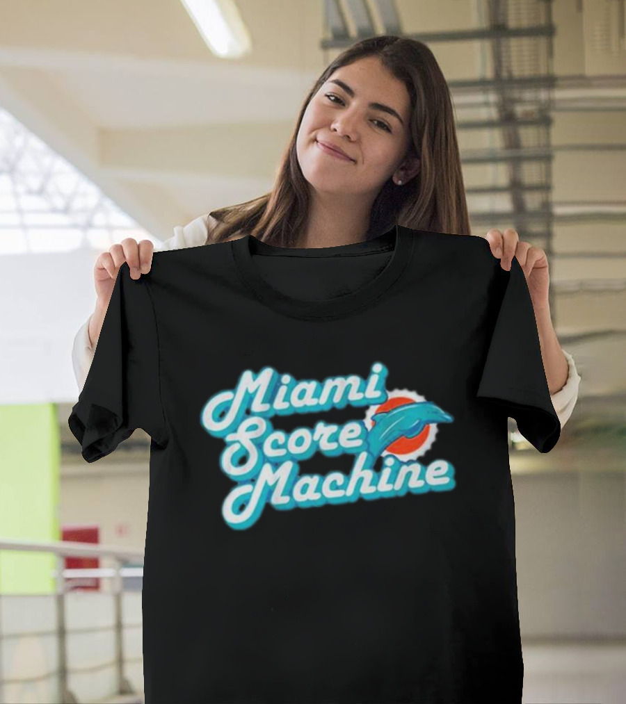Miami Dolphins Score Machine Retro T-Shirt