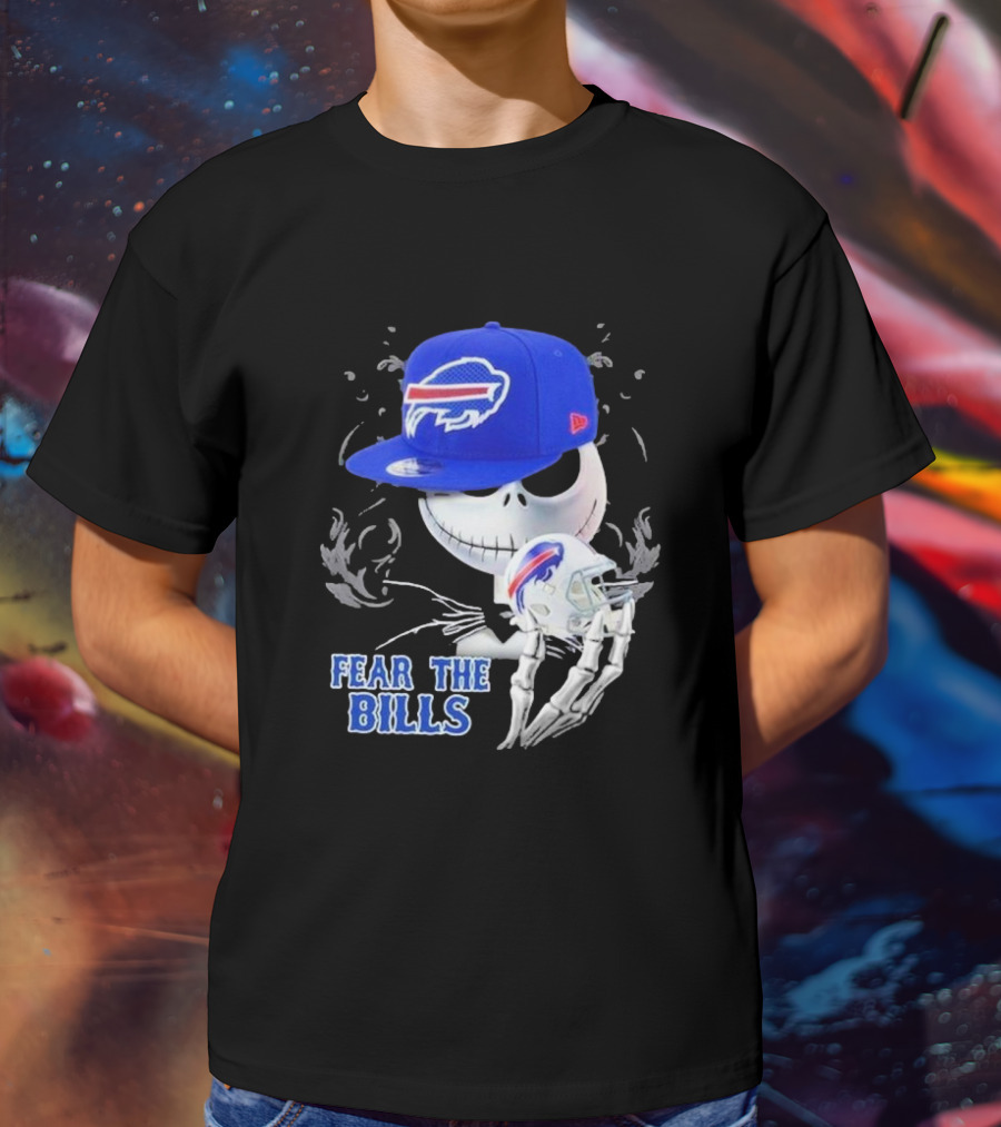 Buffalo Bills Halloween Jack Skellington Fear The Bills T-Shirt