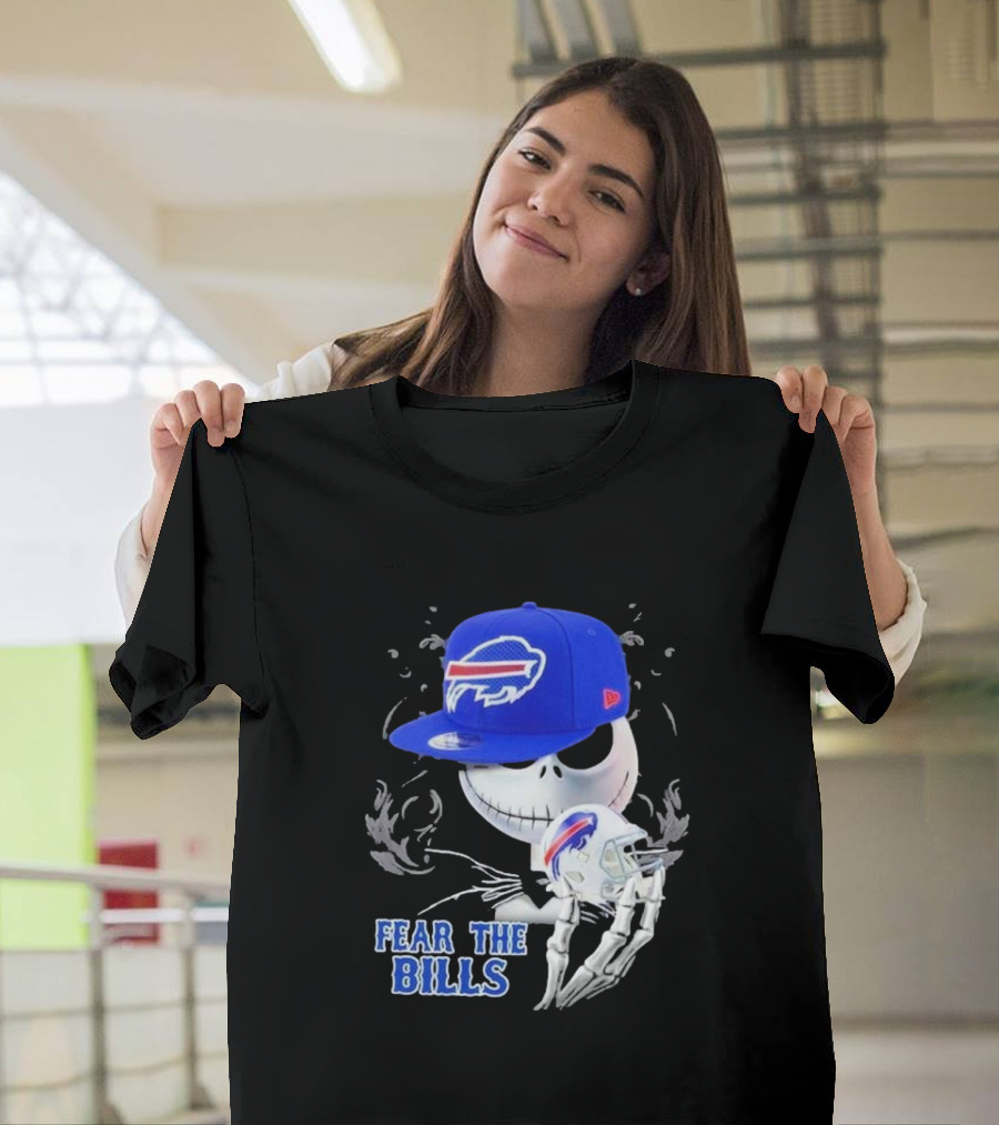 Buffalo Bills Halloween Jack Skellington Fear The Bills T-Shirt