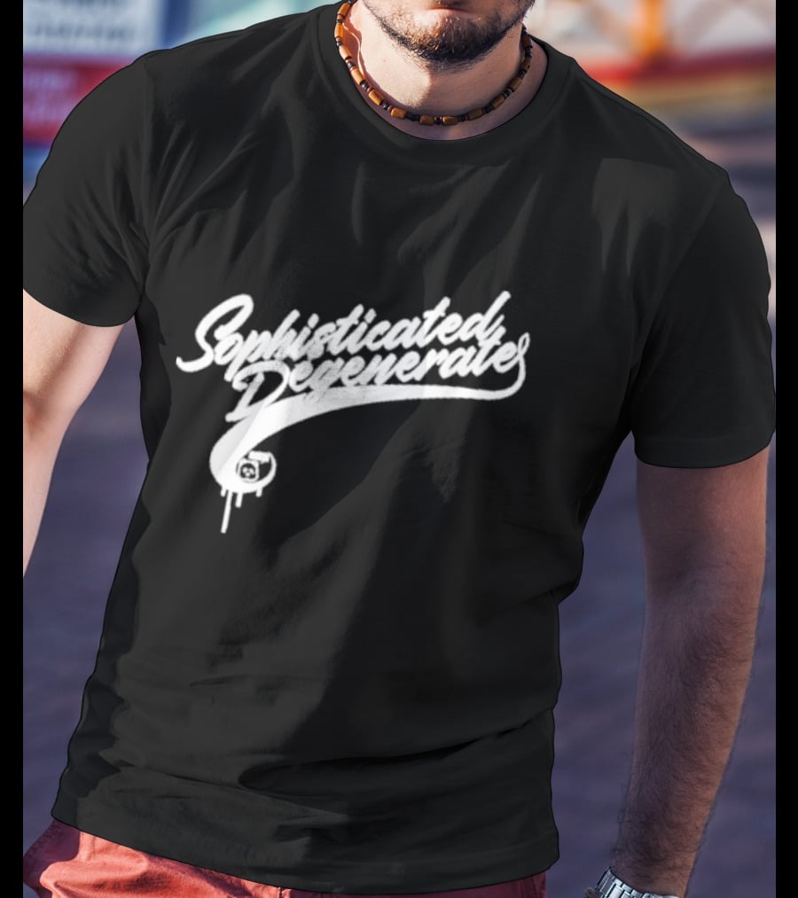 Sophisticated Degenerate Graffiti Style Text With Dripping Paint Effect T-Shirt