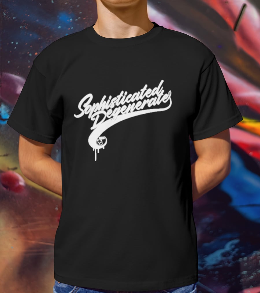 Sophisticated Degenerate Graffiti Style Text With Dripping Paint Effect T-Shirt