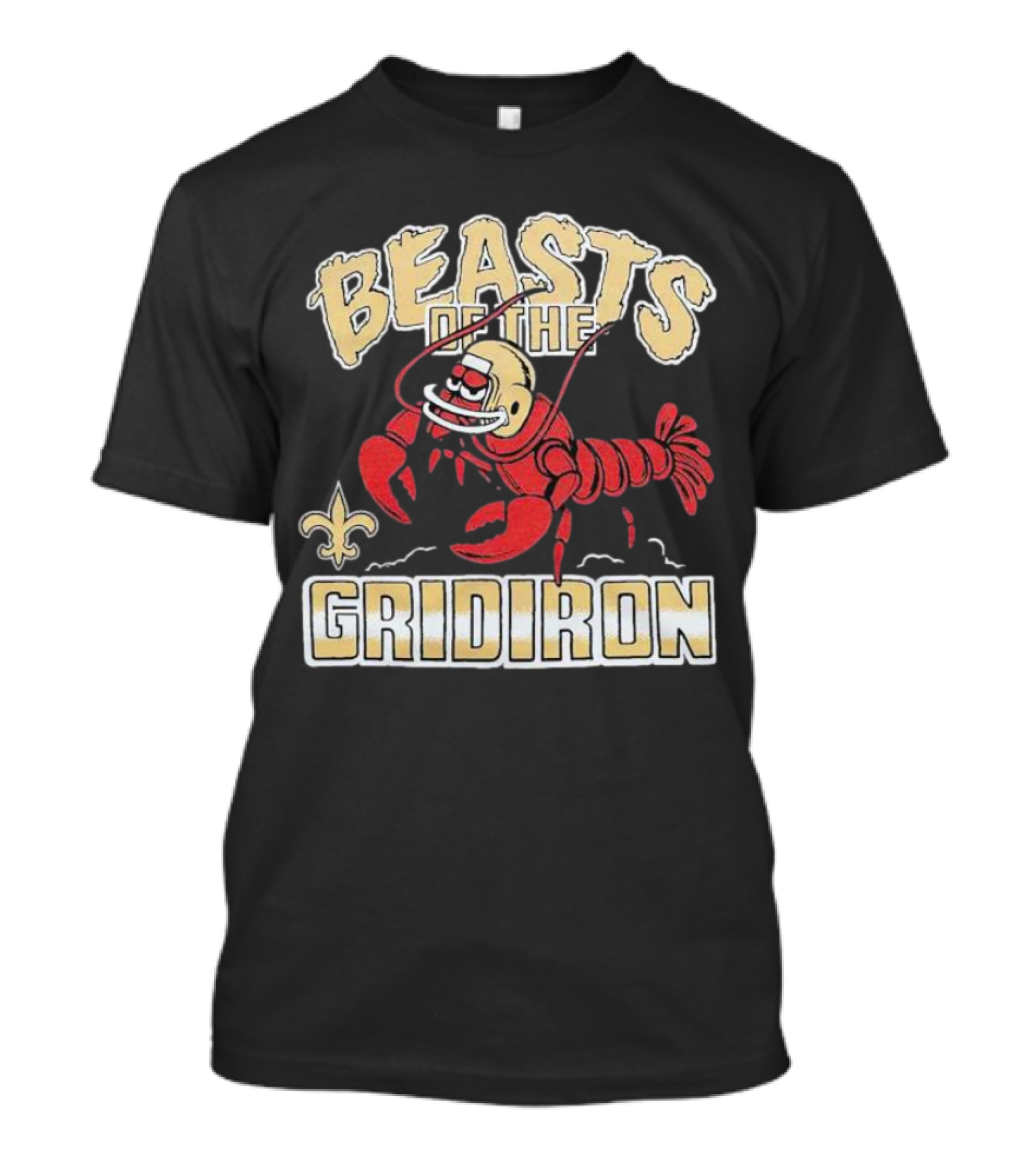 New Orleans Saints Beasts Of The Gridiron Fleur-de-Lis Lobster T-Shirt
