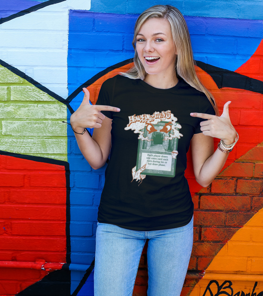Howling Mine Card Illustration With Dynamic Howling Text And Hands T-Shirt
