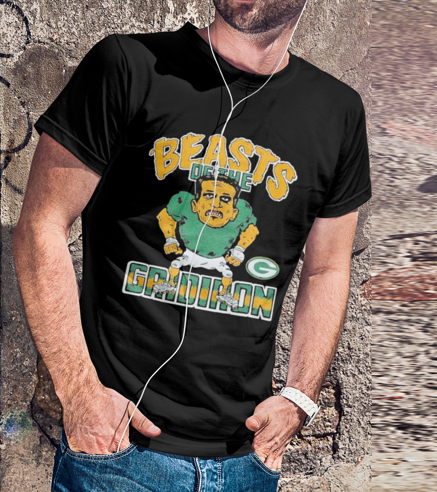 Beasts Of The Gridiron Green Bay Packers Player Caricature T-Shirt