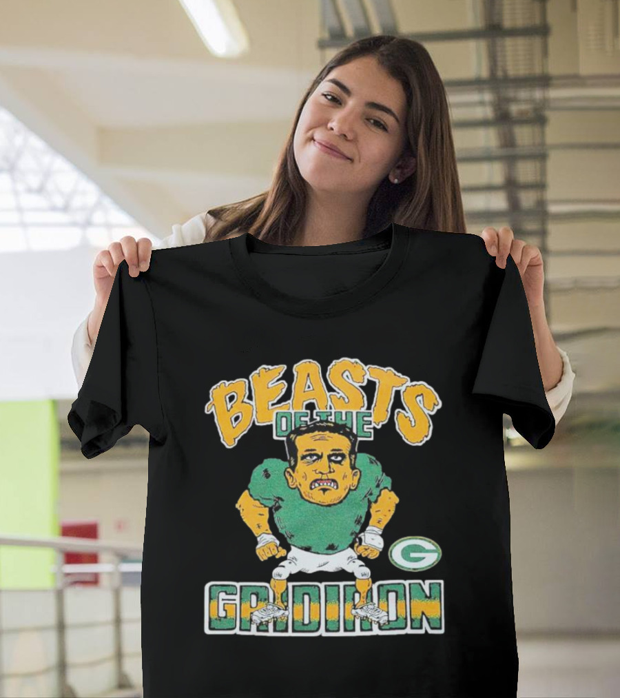 Beasts Of The Gridiron Green Bay Packers Player Caricature T-Shirt