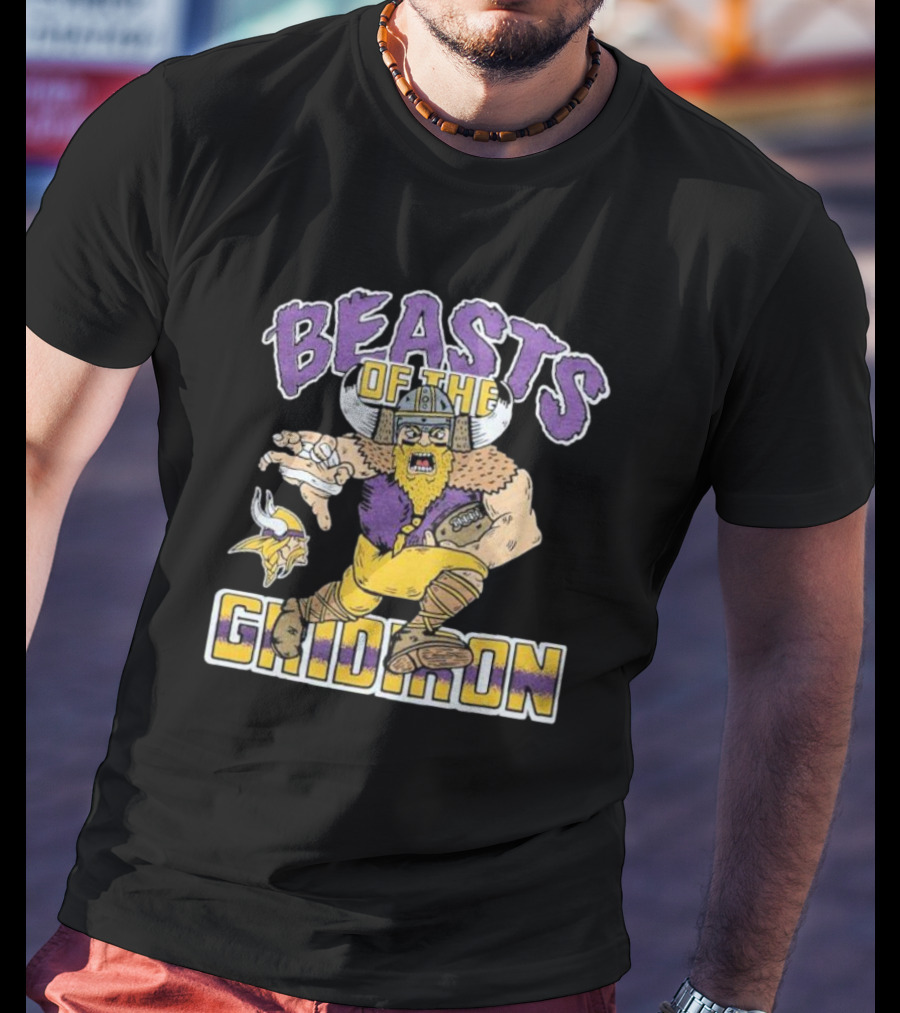 Beasts Of The Gridiron Minnesota Vikings Viking Warrior T-Shirt