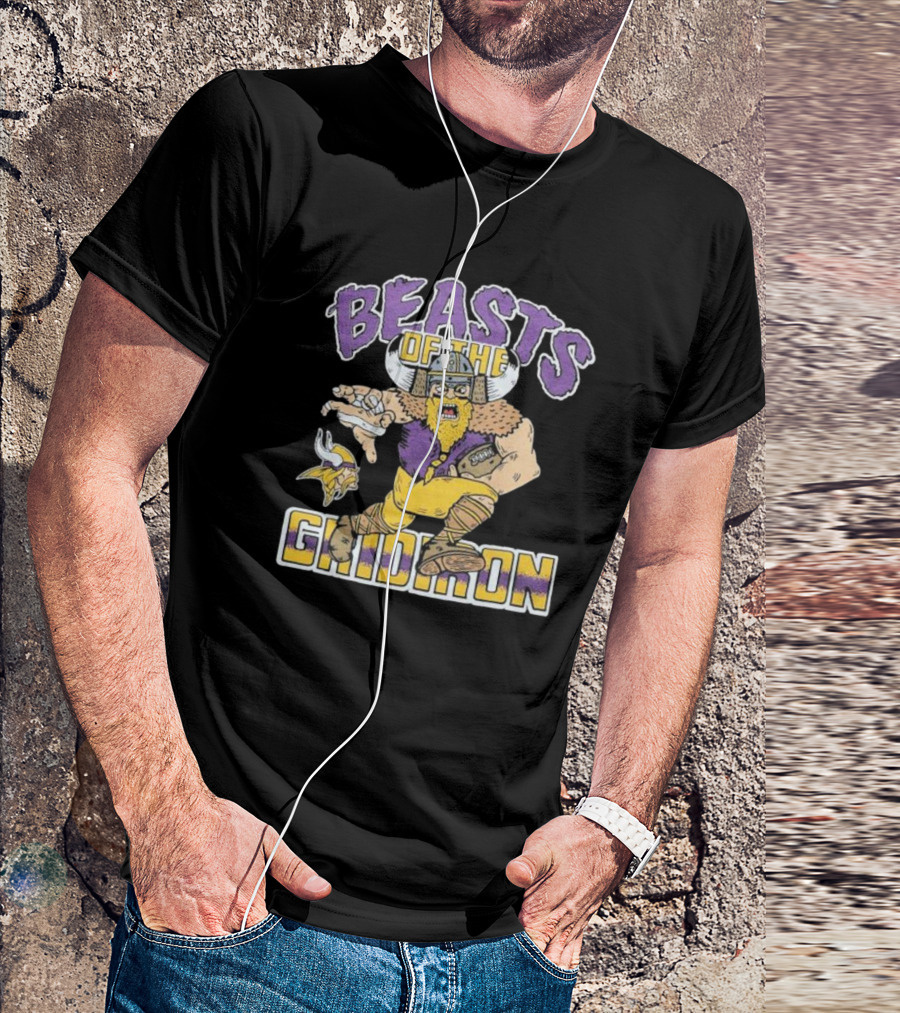 Beasts Of The Gridiron Minnesota Vikings Viking Warrior T-Shirt