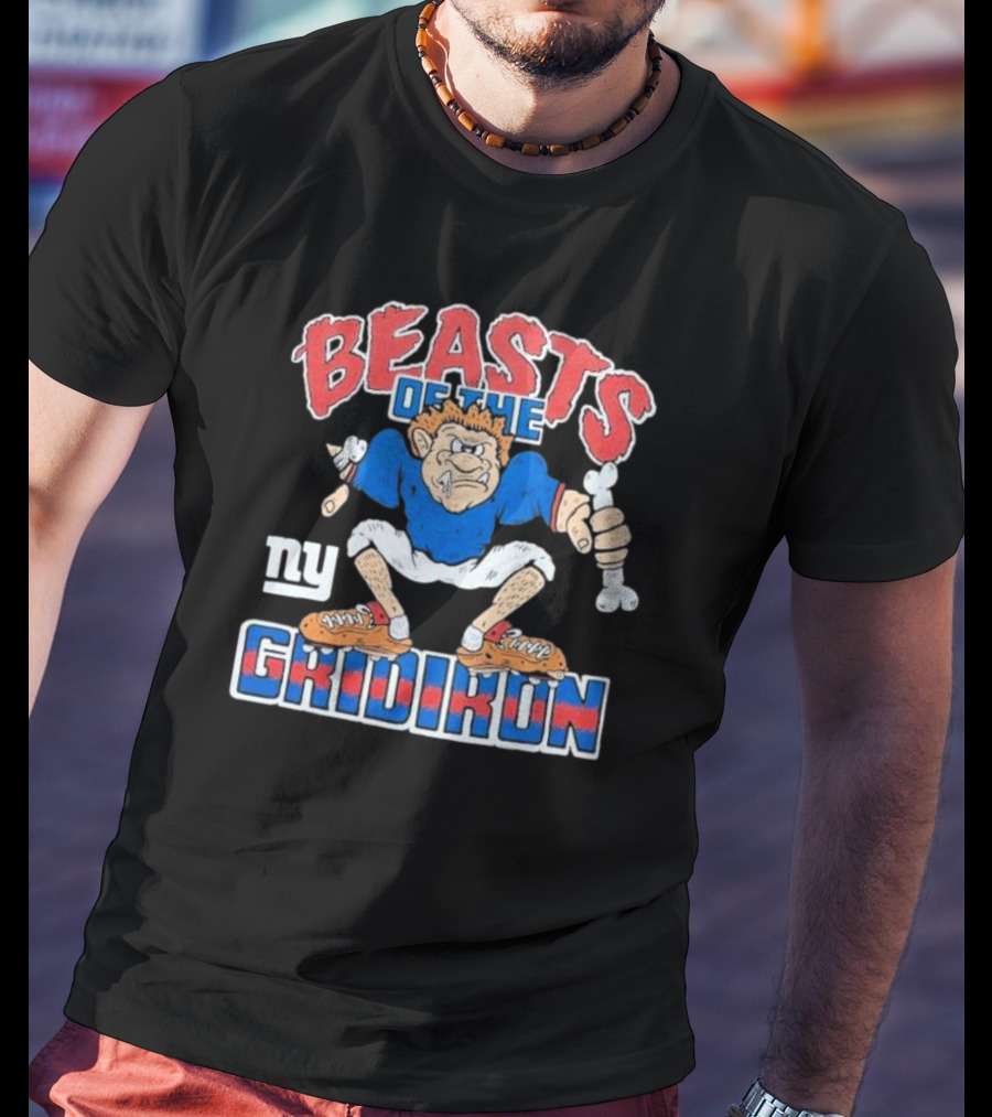 New York Giants Beasts Of The Gridiron NY Football Character T-Shirt