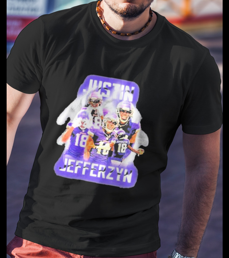 Justin Jefferzyn Freezertarps Purple Football Player Collection T-Shirt